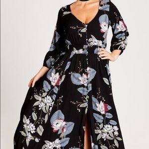 City Chic Blossom Maxi Dress XS/14